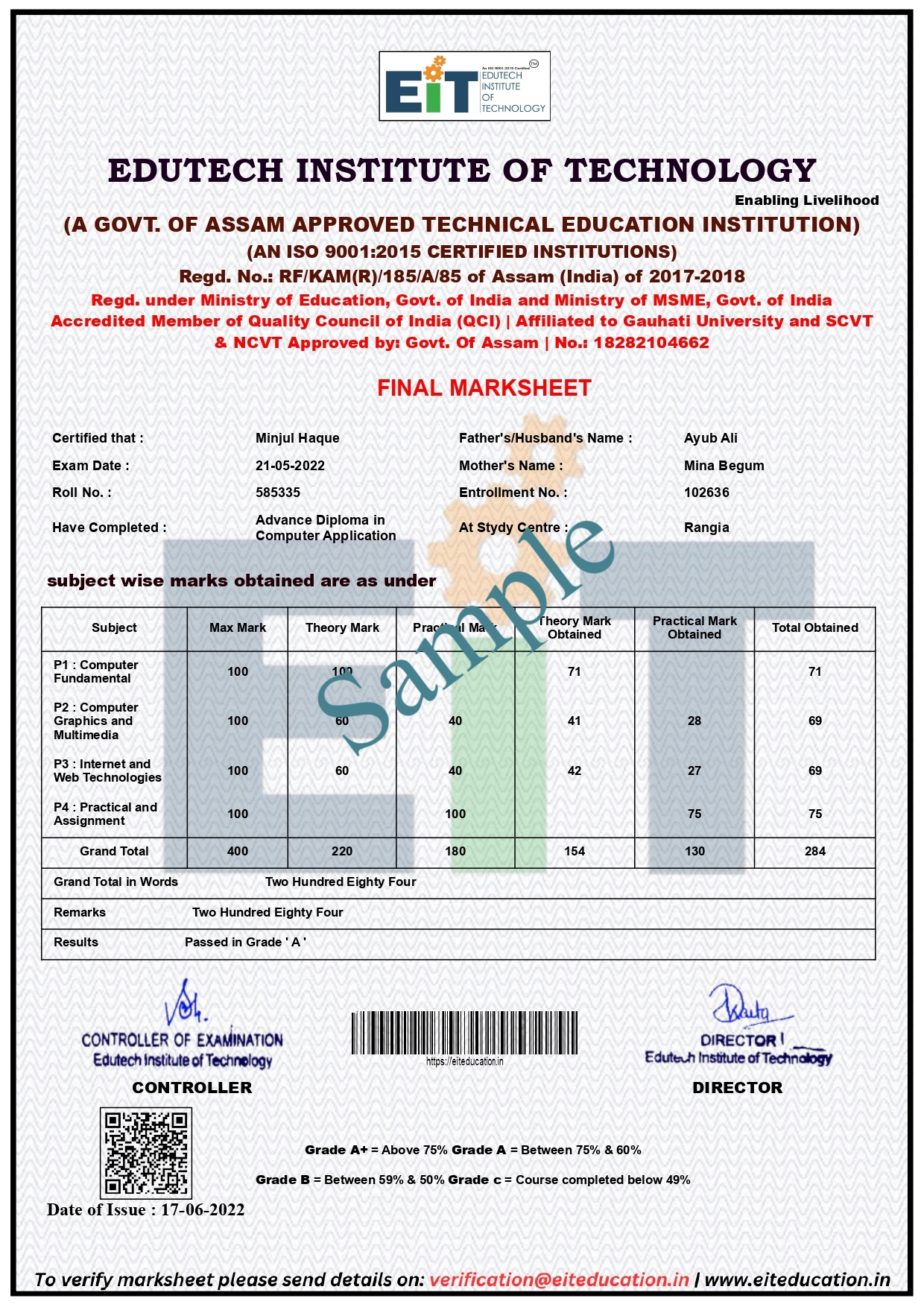 Final Marksheet